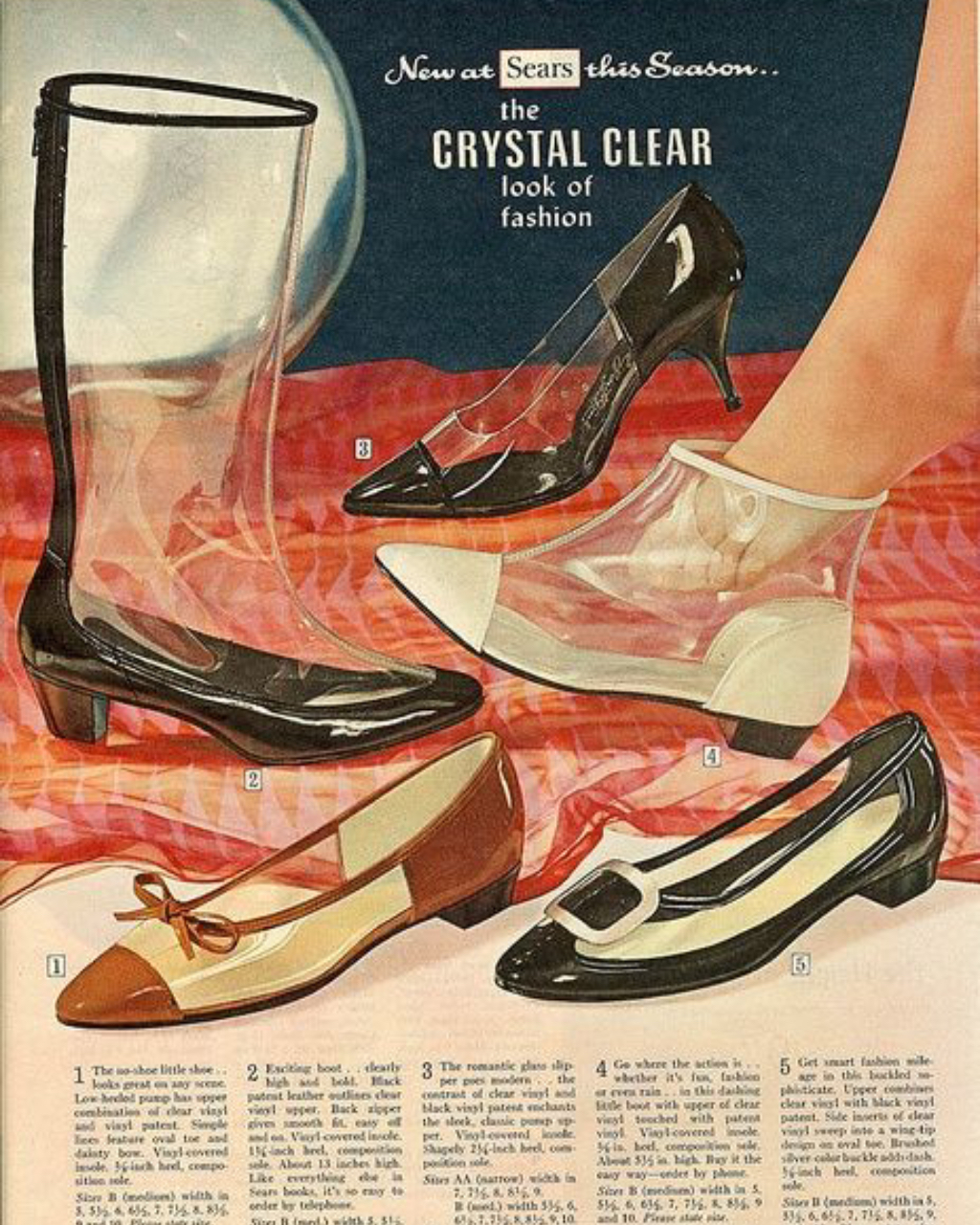 Perspex shoes advert 1960's