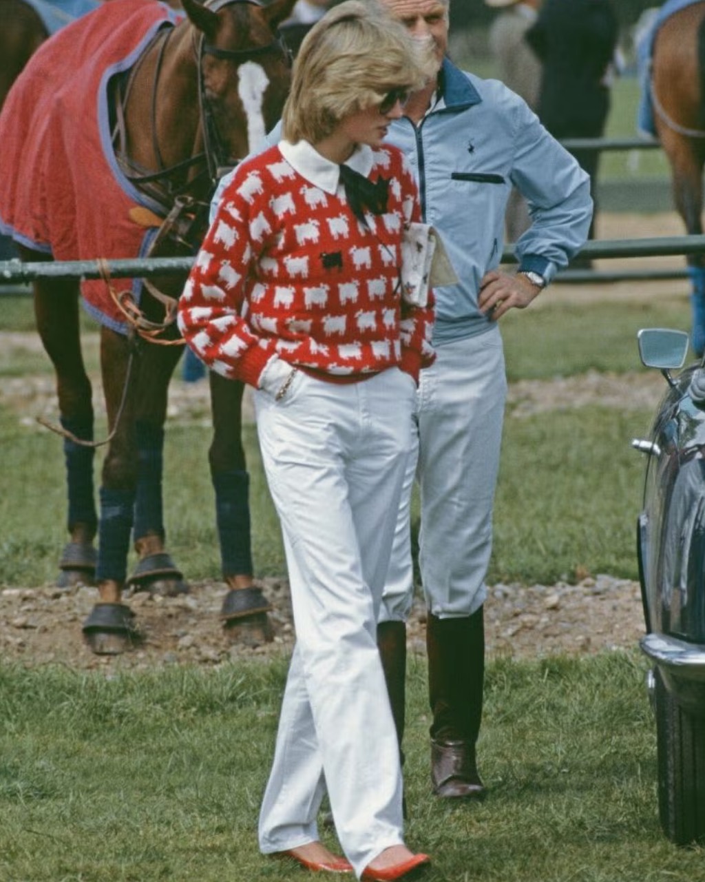 Princess Diana black sheep jumper