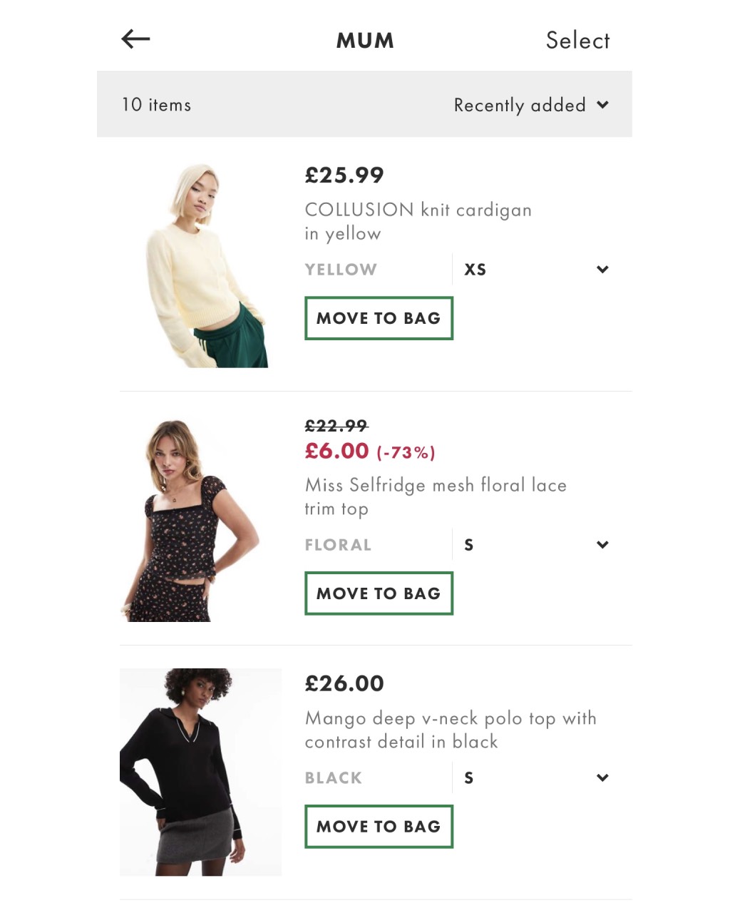 ASOS Wishlist, Personal Shopping