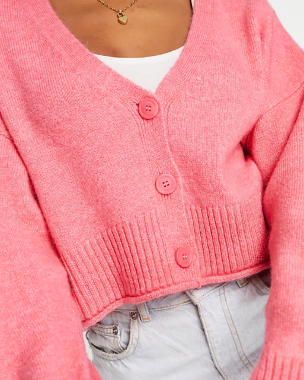 Stradivarius pink cardigan