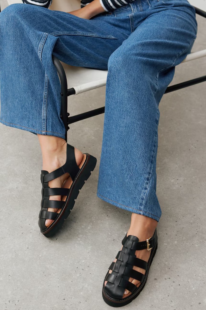 Black fisherman sandals Oliver Bonas