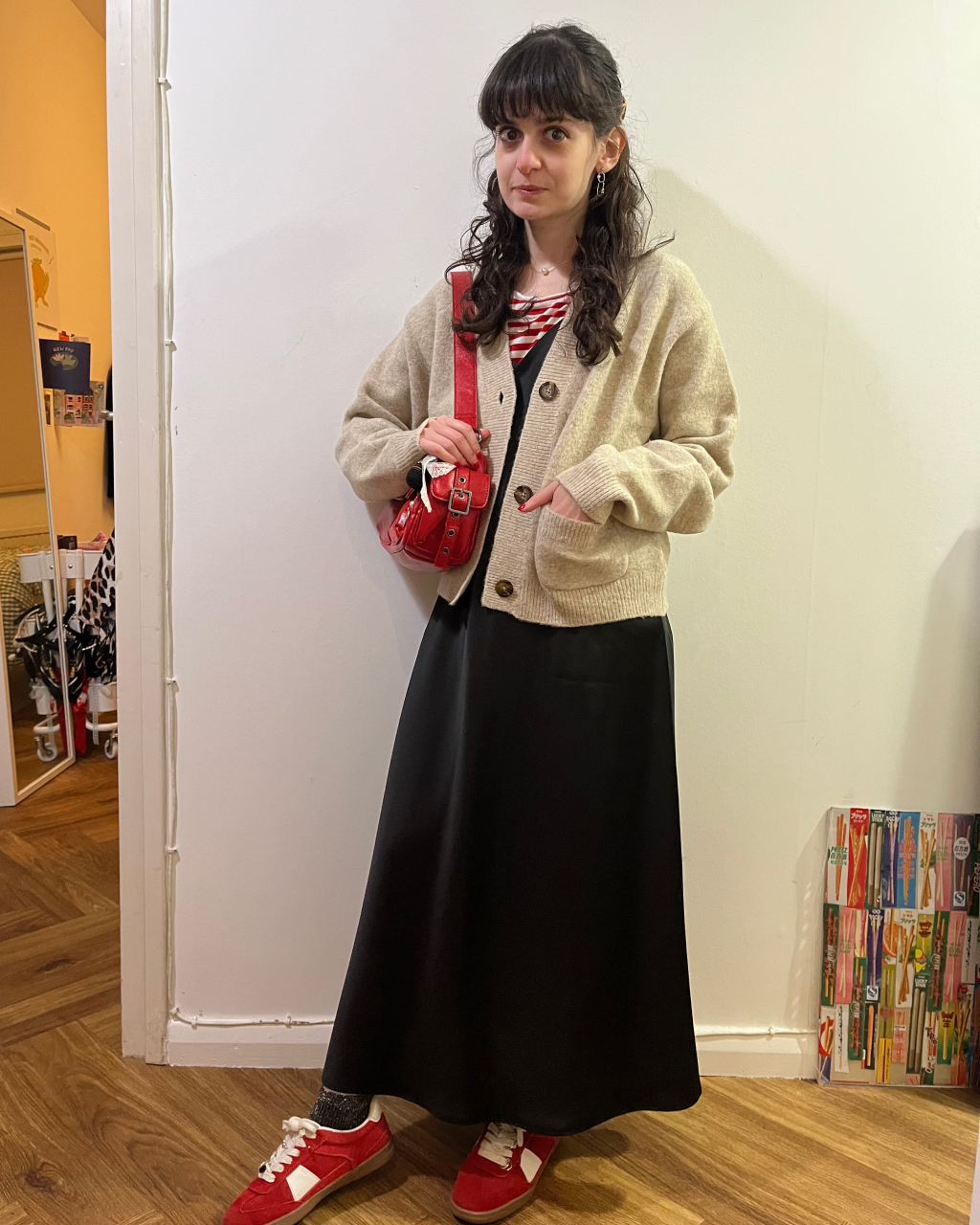 Uniqlo black slip dress